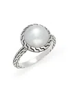 JOHN HARDY WOMEN'S CLASSIC CHAIN STERLING SILVER & 11.5-12MM FRESHWATER PEARL RING