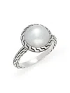 John Hardy Women's Classic Chain Sterling Silver & 11.5-12mm Freshwater Pearl Ring In Silver