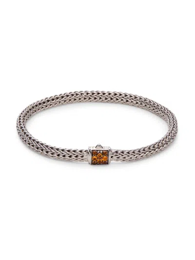 John Hardy Women's Classic Chain Sterling Silver & Citrine Bracelet In Metallic