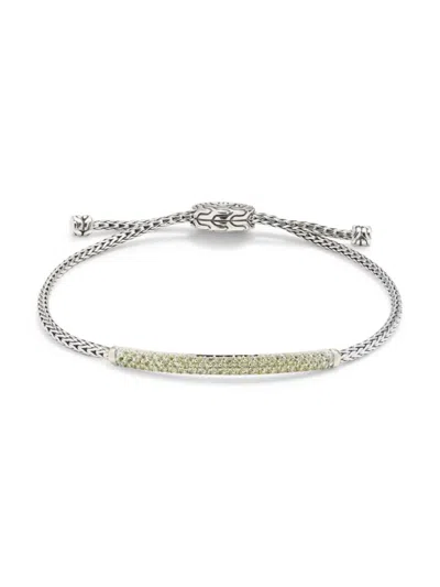 John Hardy Women's Classic Chain Sterling Silver & Peridot Bar Bolo Bracelet