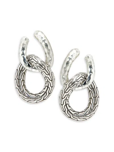 John Hardy Women's Classic Chain Sterling Silver Engraved Drop Earrings