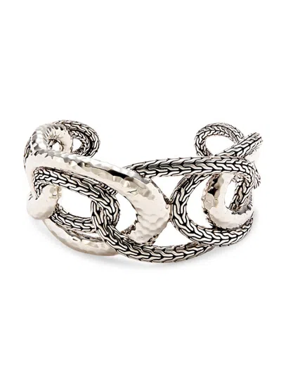 John Hardy Women's Classic Chain Sterling Silver Hammered Cuff Bracelet