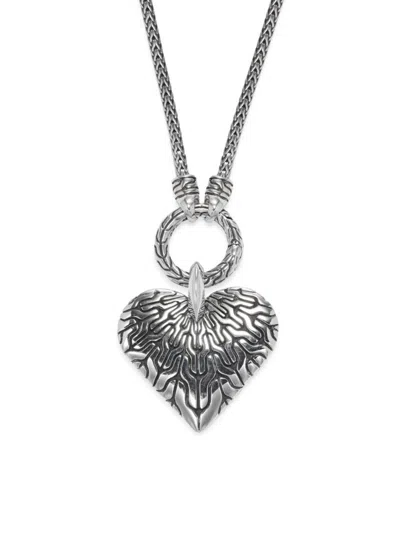 John Hardy Women's Classic Chain Sterling Silver Heart Pendant Necklace In Metallic