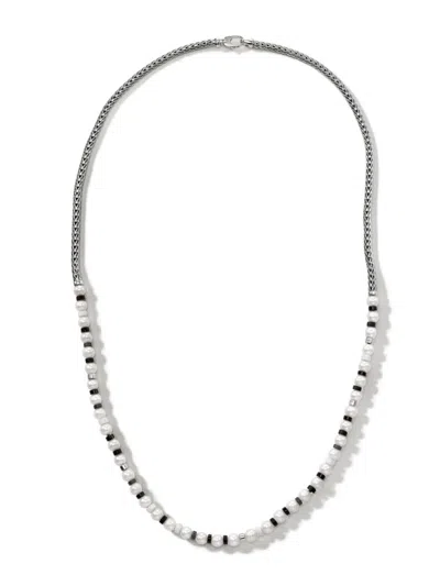 John Hardy Women's Colorblock Sterling Silver, Cultured Freshwater Pearl, Treated Black Onyx, Hematite & White 