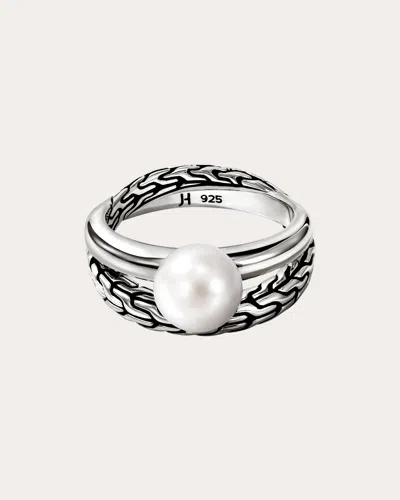 JOHN HARDY WOMEN'S CULTURED PEARL JH ESSENTIAL RING