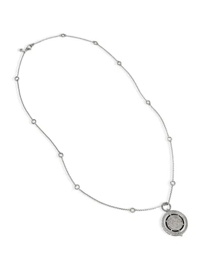 John Hardy Women's Dot Sterling Silver & 0.69 Tcw Diamond Pendant Necklace