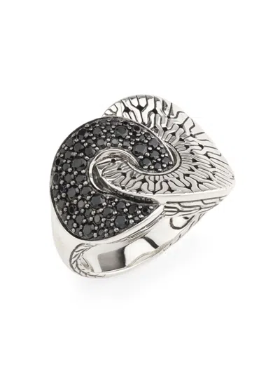 John Hardy Women's Essentials Treated Black Sapphire & Black Spinel Ring In Multi