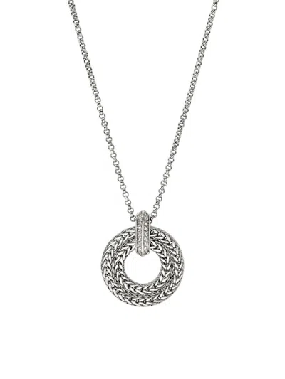 John Hardy Women's Icon Sterling Silver & 0.21 Tcw Diamond Pendant Necklace