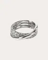 John Hardy Jh Essentials Crossover Ring In Silver