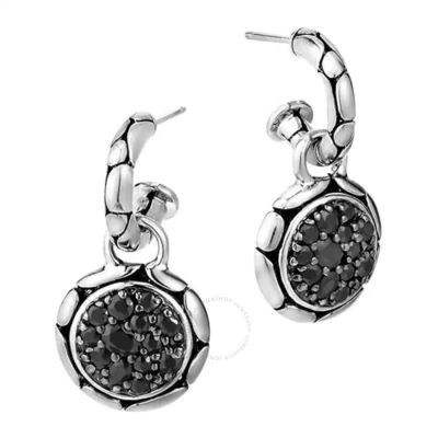 John Hardy Women's Kali Purelavafire Hoop Drop Earrings - Ebs20257bls In Silver-tone