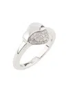 John Hardy Women's Pebble Silver & 0.22 Tcw Diamond Pavé Ring In Silver