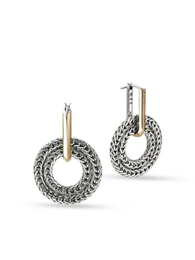 John Hardy Women's Rata Sterling Silver & 14k Yellow Gold Drop Earrings