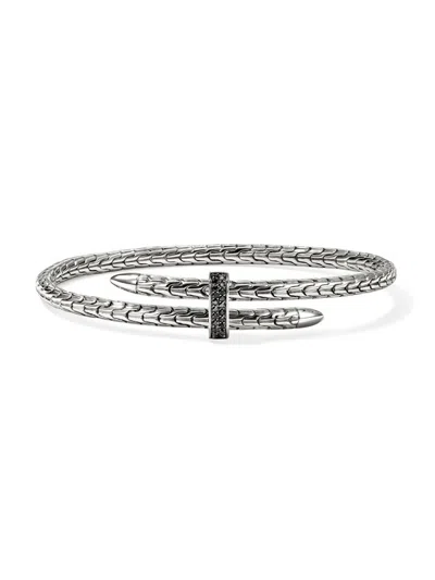John Hardy Spear Flex Cuff, Sterling Silver, Pavé In Metallic
