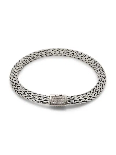 John Hardy Women's Sterling Silver & 0.35 Tcw Diamond Bracelet In Gray