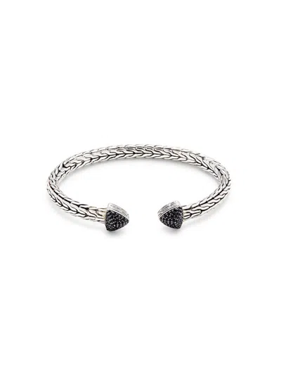 John Hardy Women's Sterling Silver, Black Sapphire & Spinel Cuff Bracelet
