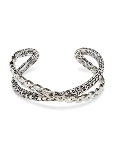 John Hardy Women's Sterling Silver Braided Cuff Bracelet In Metallic