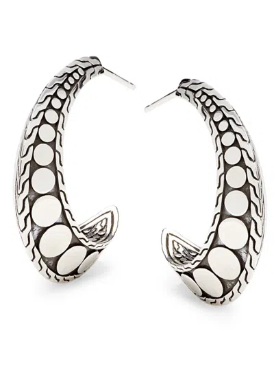 John Hardy Women's Sterling Silver Dot Chain Half Hoop Earrings