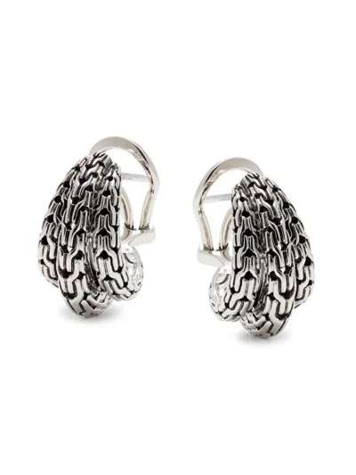 John Hardy Women's Sterling Silver Textured Earrings In Metallic