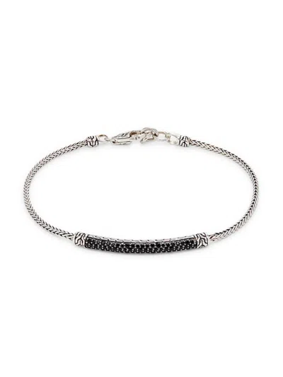 John Hardy Women's Sterling Silver, Treated Black Sapphire & Spinel Bracelet