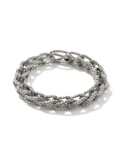 John Hardy Women's Surf Woven Link Sterling Silver Bracelet In Metallic