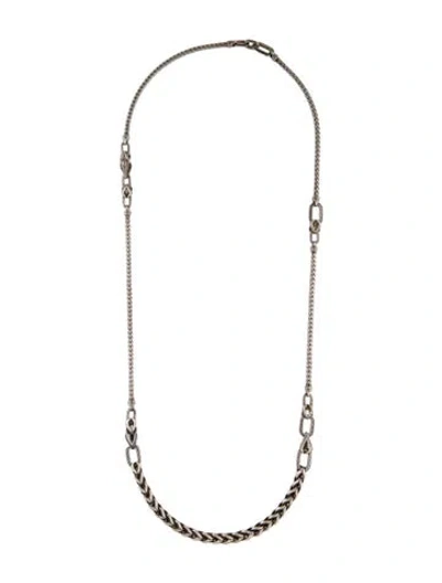 Pre-owned John Hardy Woven Chain Link Necklace, 32" In Multi
