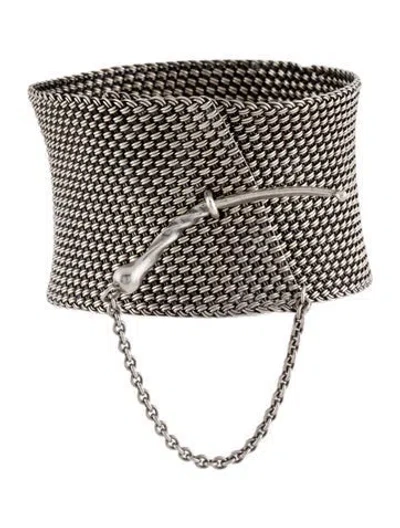 Pre-owned John Hardy Woven Cuff Bracelet, 6.5" In Multi