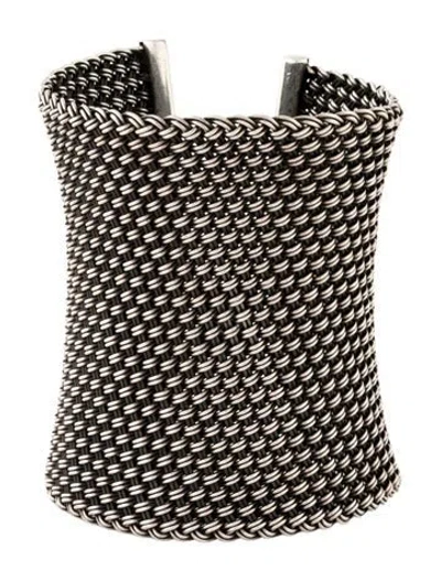 Pre-owned John Hardy Woven Wide Cuff Bracelet, 7" In Multi
