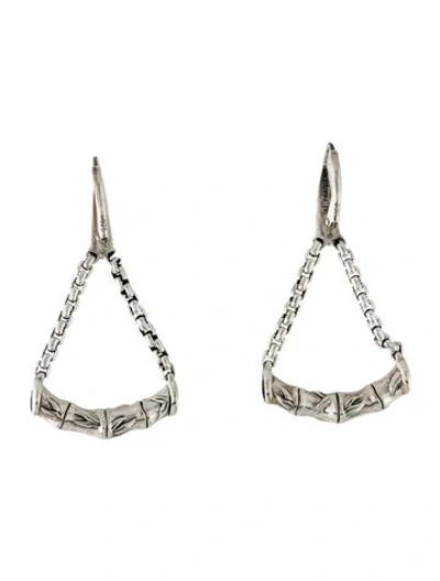 Pre-owned John Hardy X Jai Bamboo Box Chain Drop Earrings In Multicolor