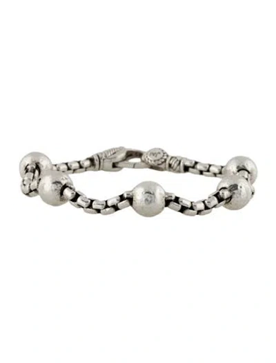 Pre-owned John Hardy X Jai Hammered Ball Link Bracelet, 7" In Multi