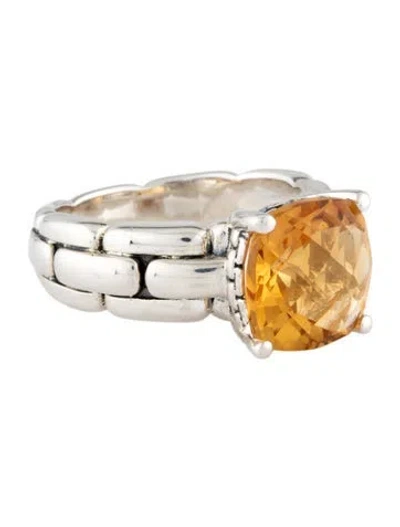 Pre-owned John Hardy Xjai Citrine Cocktail Ring In Multicolor