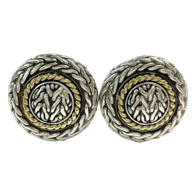 Pre-owned John Hardy Yellow Gold Sterling Wheat Clip-on Earrings