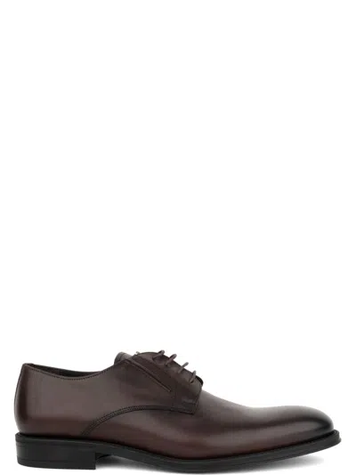 John Harrison Brown Polished Leather Lace-up Formal Shoes In Black