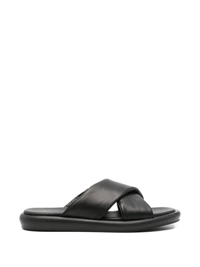 John Harrison Criss-cross Strap Sandals In Multi
