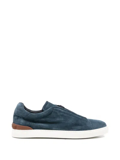 John Harrison Panelled Suede Sneakers In Multi
