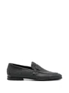 John Harrison Perforated Leather Loafers In Multi