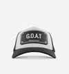 John Hatter & Co. Men's G. O.a. T. Trucker Hat In Black/white In Multi