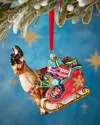 John Huras Reindeer And Sleigh Ornament