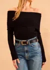 John & Jenn Damon Sweater In Caviar In Black