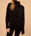 John & Jenn Emmett Speckled Turtleneck Sweater In Black