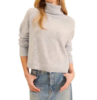 John & Jenn Emmett Turtleneck In Chambray In Blue
