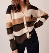 John & Jenn Kit Cardigan In Brown In Brown