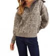 John & Jenn Micah Quarter Zip Sweater In Arctic Fox In Multi
