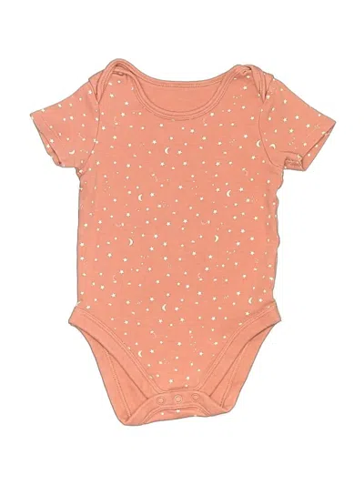 Pre-owned John Lewis Baby Babies' Short Sleeve Onesie In Orange