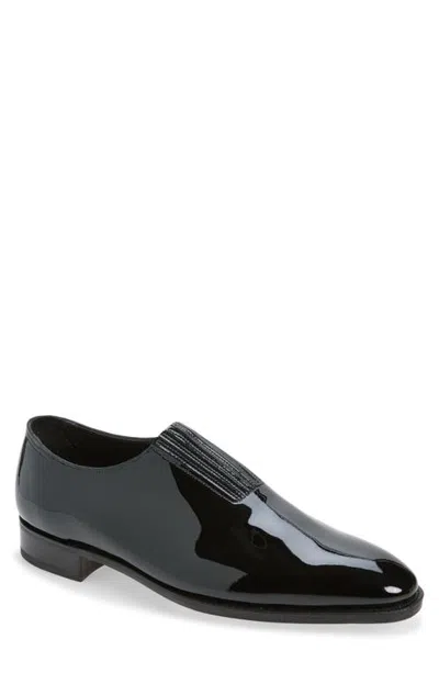 John Lobb Atrium Patent Leather Slip-on In Black
