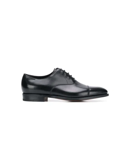 John Lobb Black Lace-up Oxfords In Multi