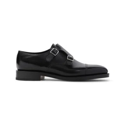 John Lobb Black Leather Ankle Boots