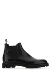 John Lobb Black Leather Lawry Ankle Boots In Black