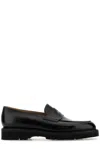 John Lobb Black Leather Lopez Loafers