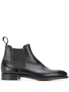 John Lobb Lawry Slip-on Boots In Leather In Black