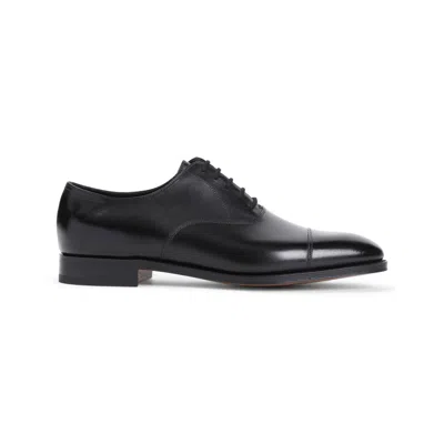 John Lobb Leather City Ii Oxford Shoes In Black